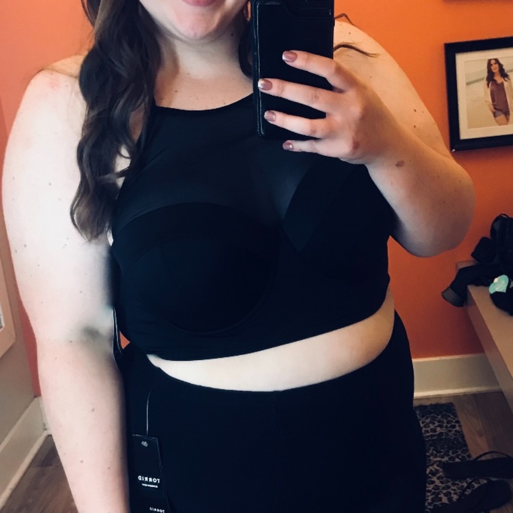 Torrid Black Halter Swim Top